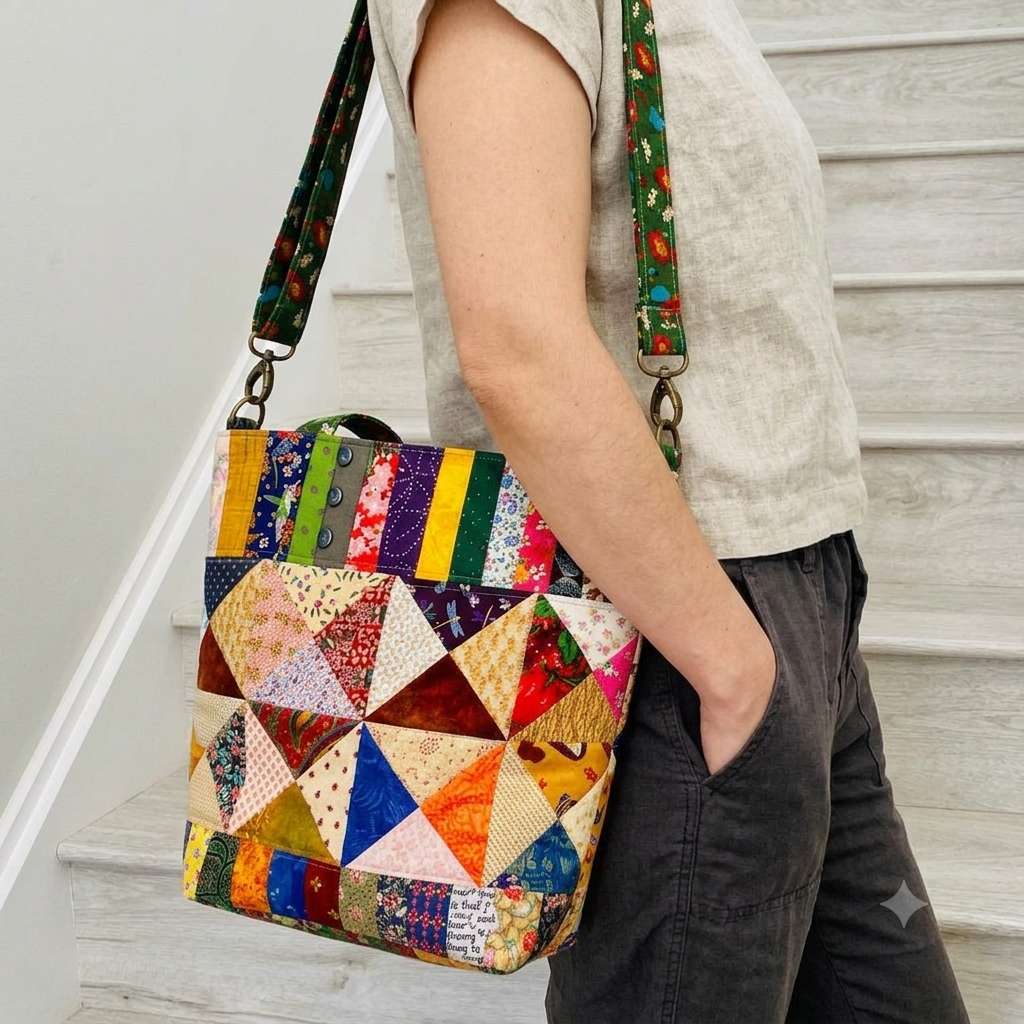 Kaleidoscope Patchwork Tote