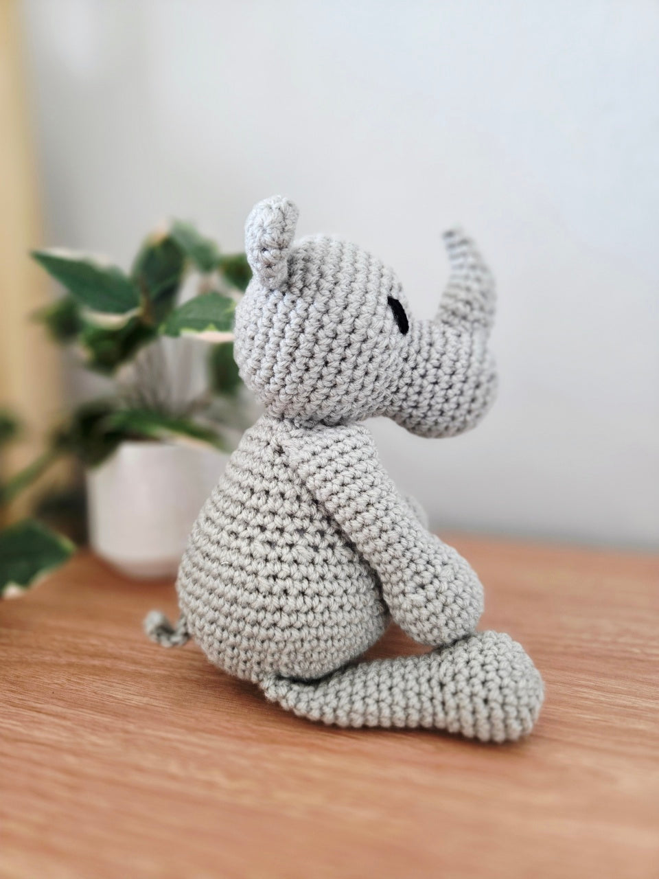 Ronald the Rhino ~ crochet rhino