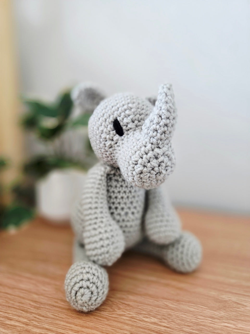 Ronald the Rhino ~ crochet rhino
