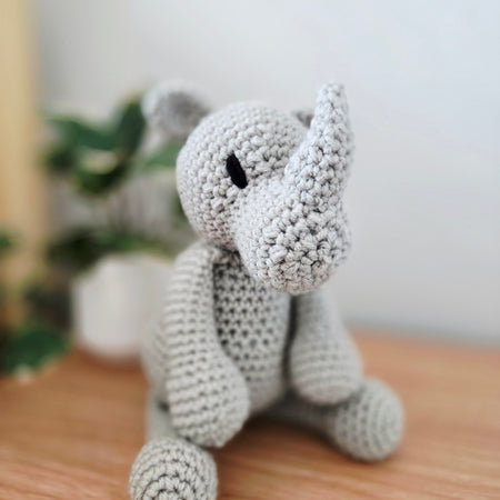 Ronald the Rhino ~ crochet rhino
