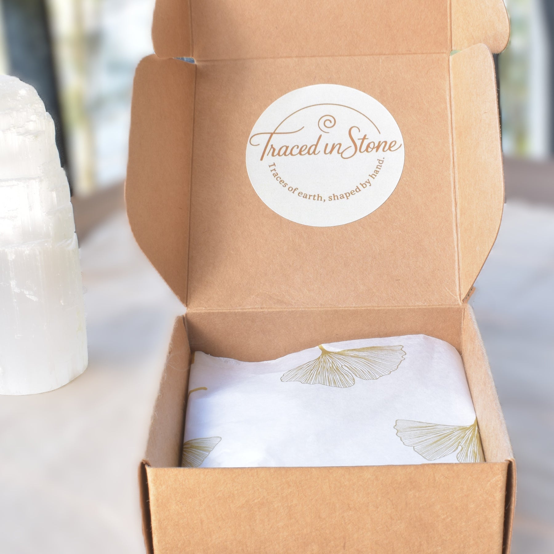 Luna – Moss Agate Copper Wire Wrapped Earrings