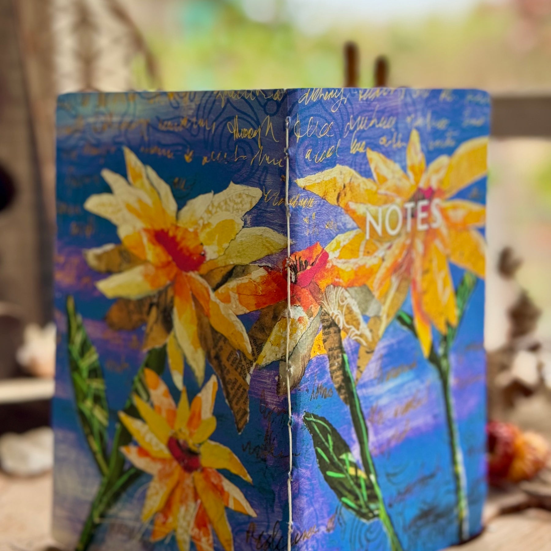 Art in the Canefields A5 Handbound Notebook - Sunflower