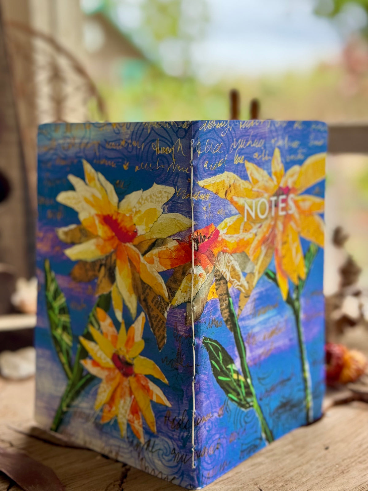 Art in the Canefields A5 Handbound Notebook - Sunflower