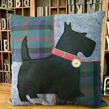 Handmade Scotty Dog Cushion