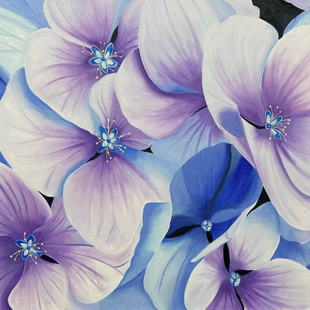 'Serena' - Original Oil Painting - Hand Painted - Hydrangea