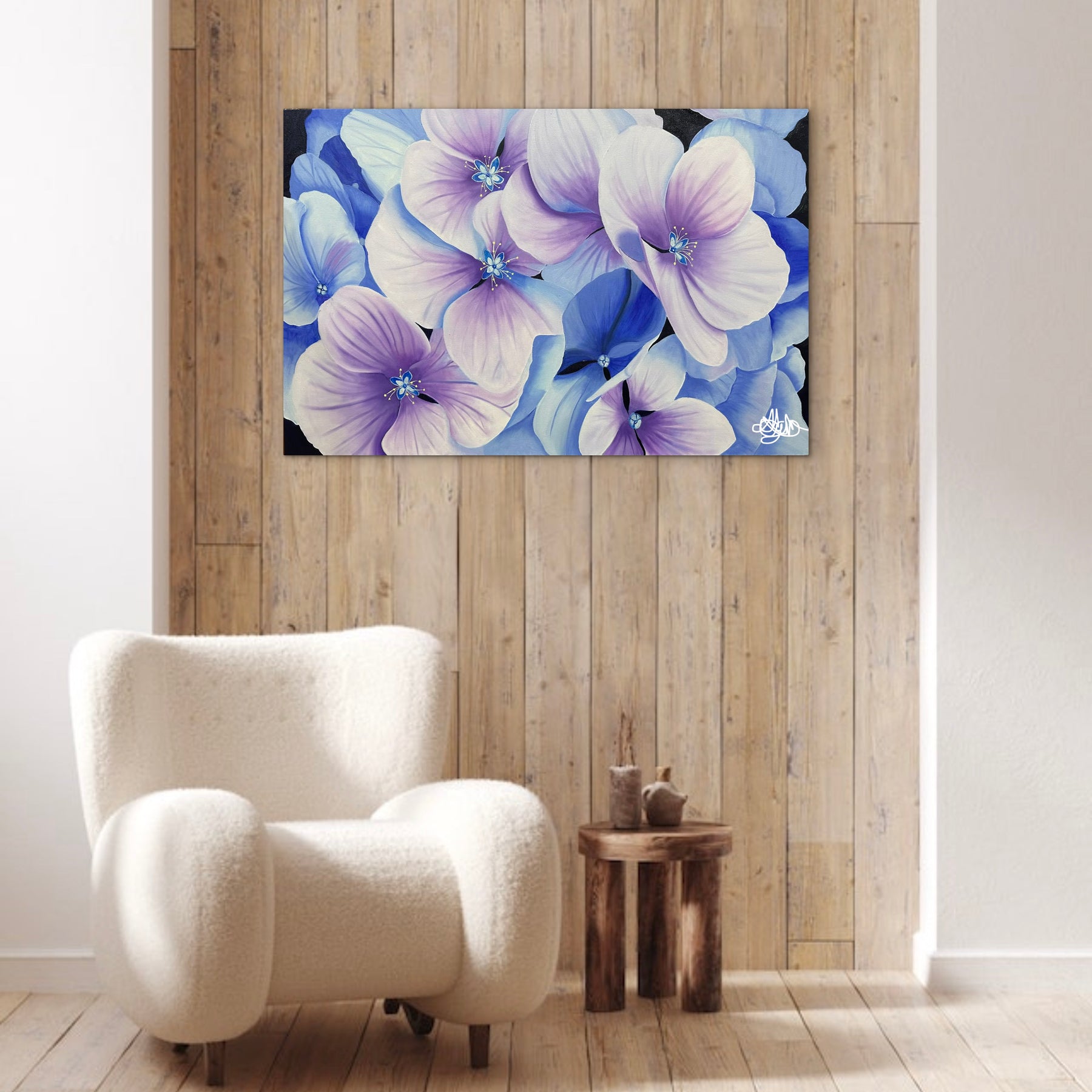'Serena' - Original Oil Painting - Hand Painted - Hydrangea