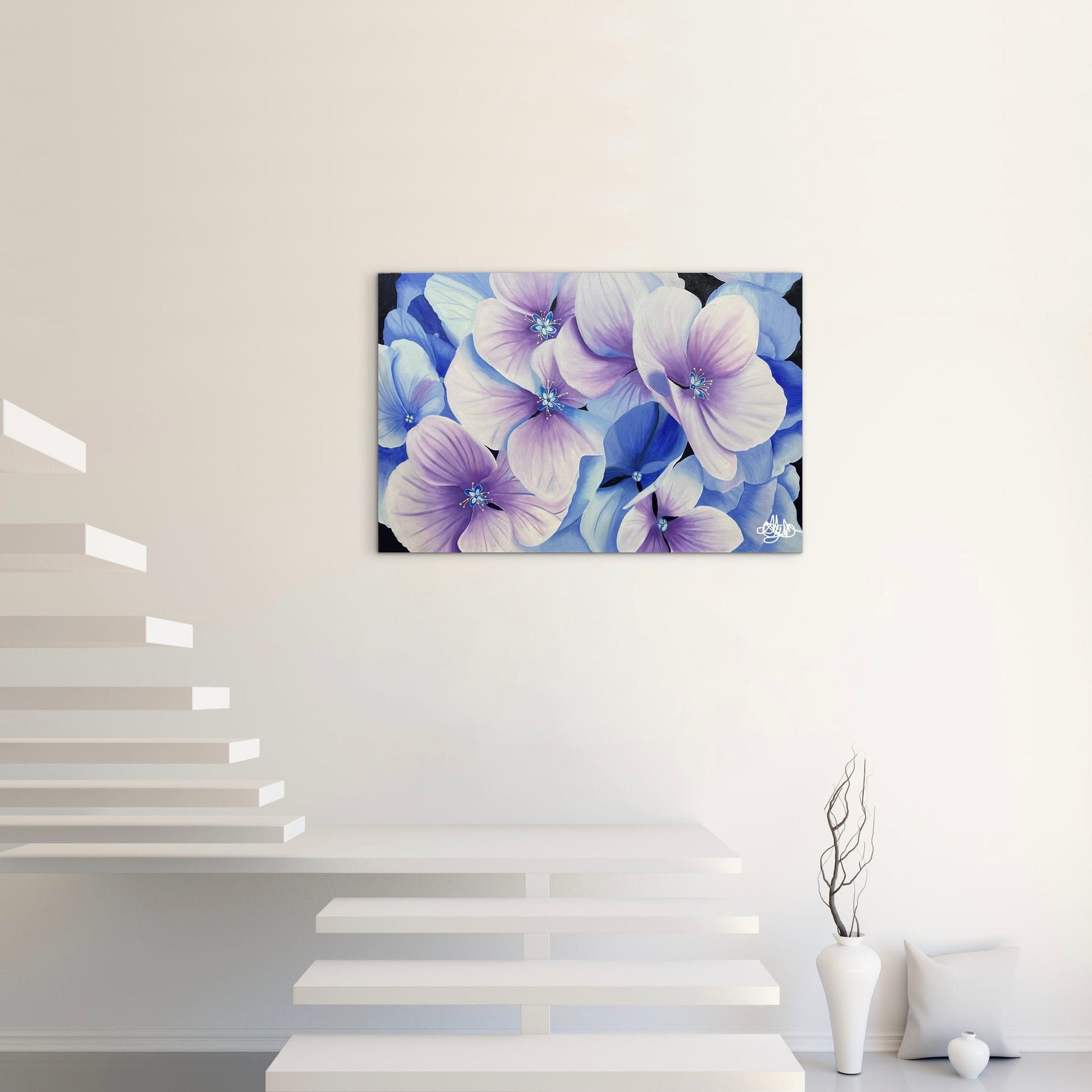 'Serena' - Original Oil Painting - Hand Painted - Hydrangea