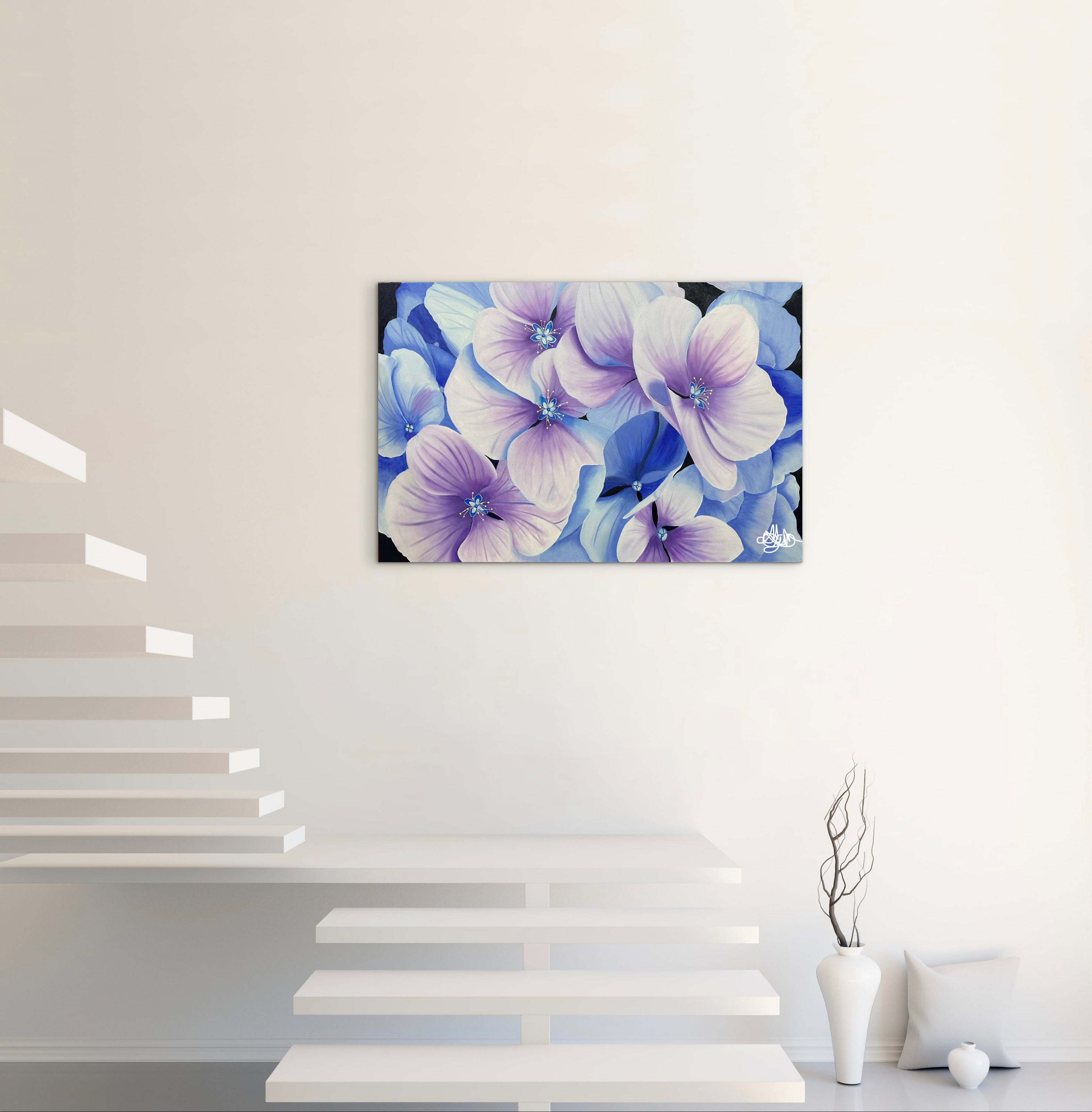 'Serena' - Original Oil Painting - Hand Painted - Hydrangea