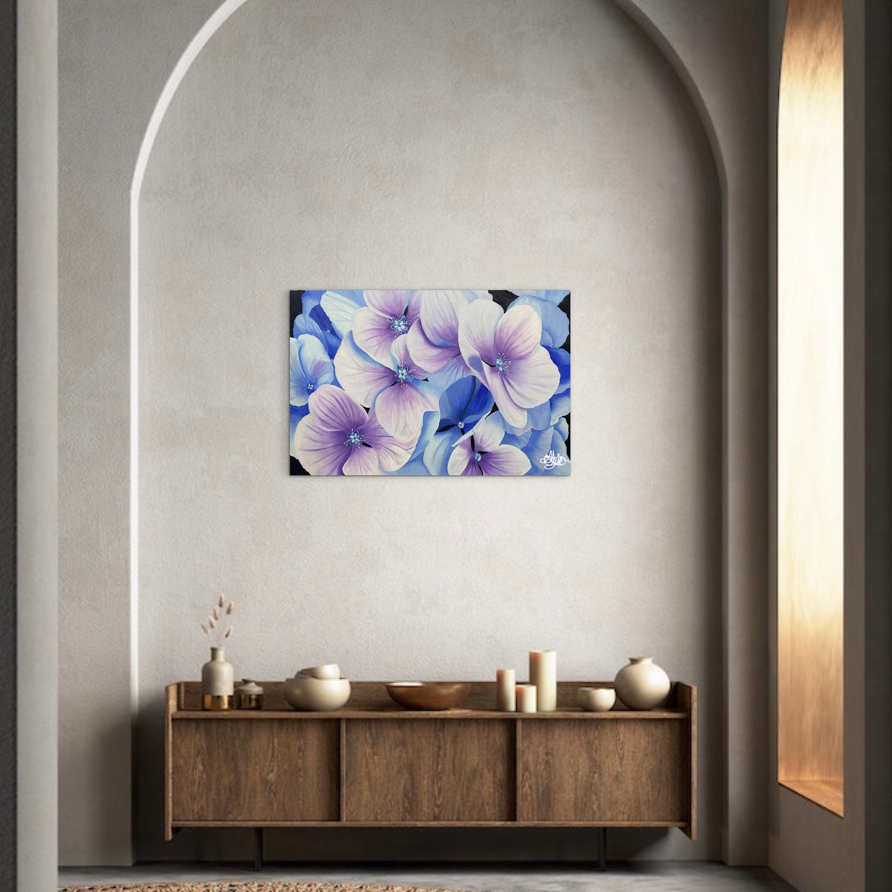 'Serena' - Original Oil Painting - Hand Painted - Hydrangea