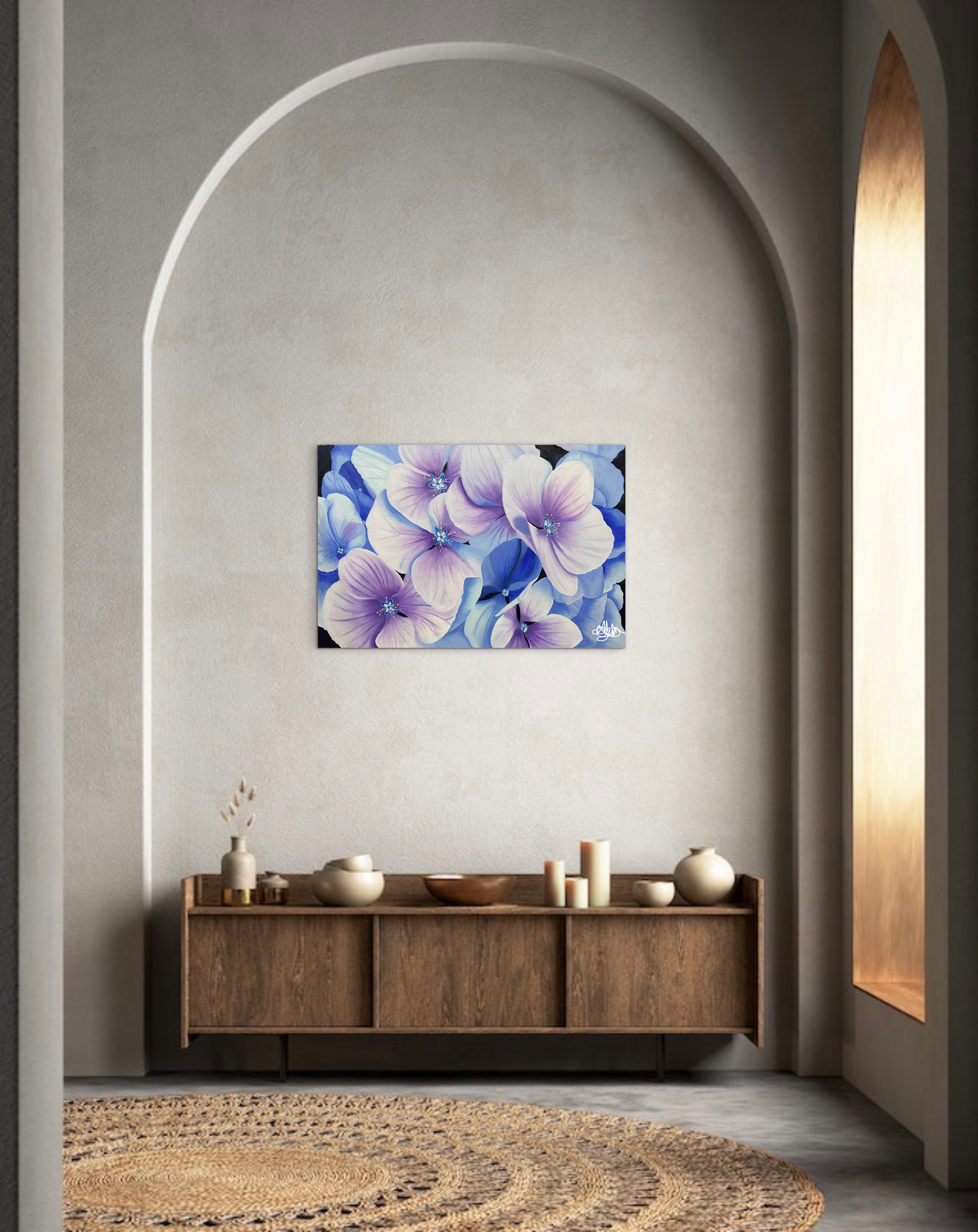 'Serena' - Original Oil Painting - Hand Painted - Hydrangea