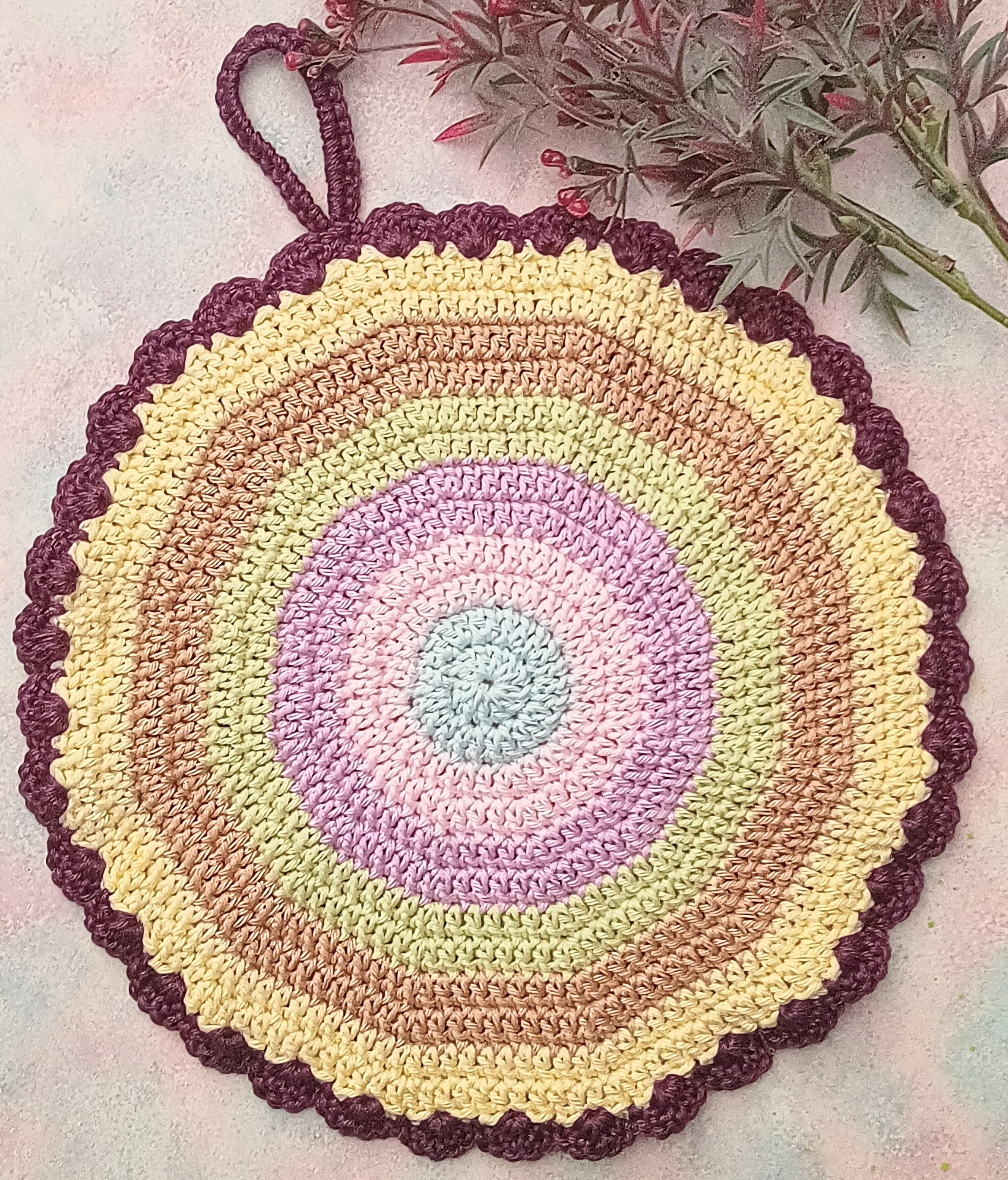 Crochet Cotton Potholders or Heat Pads