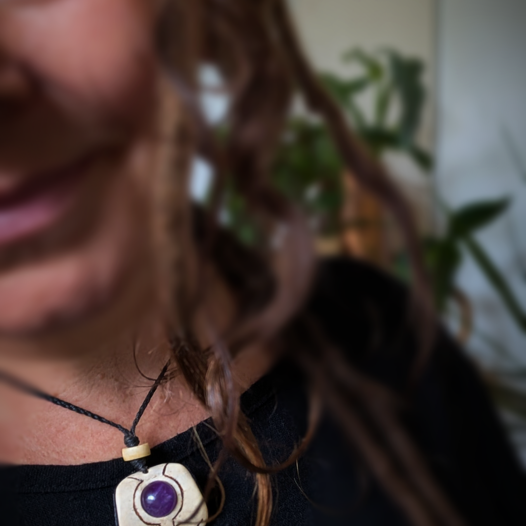•| AMETHYST | DEER ANTLER |• natural crystal necklace talisman
