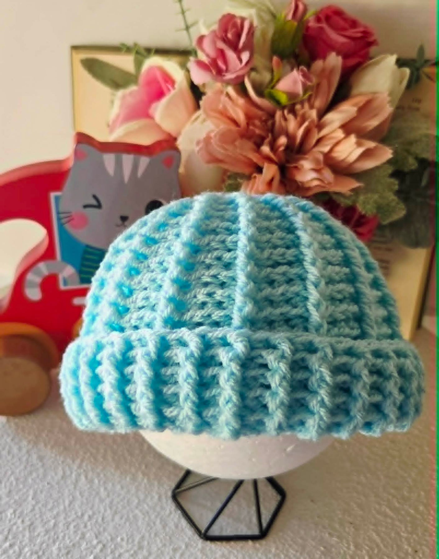 Crochet Newborn Spiral Beanie | Hat | Various Colours