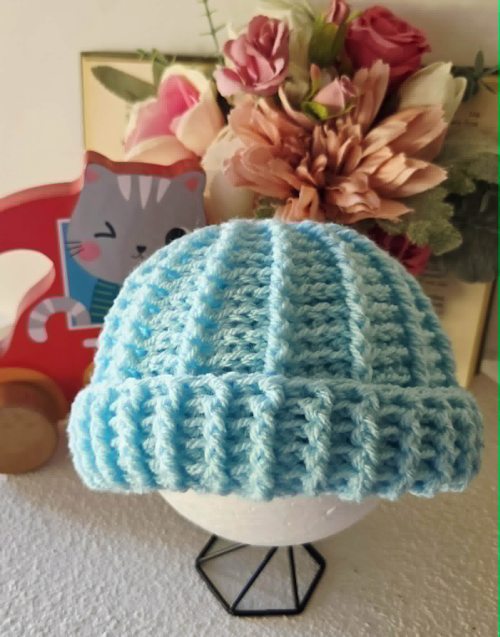 Crochet Newborn Spiral Beanie | Hat | Various Colours