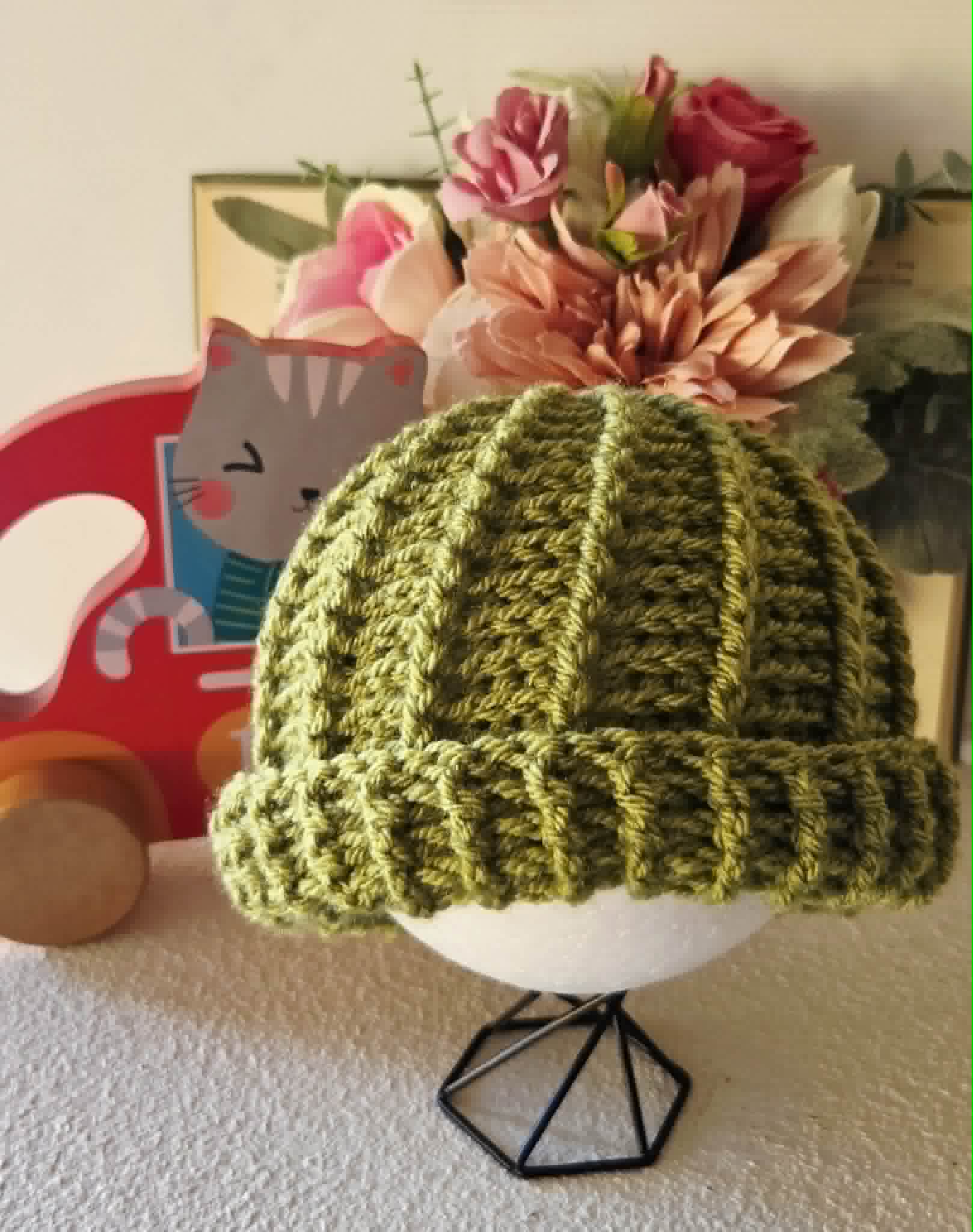 Crochet Newborn Spiral Beanie | Hat | Various Colours