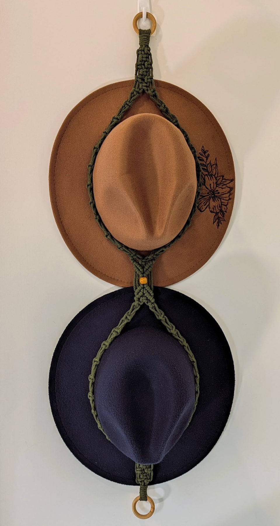 Macrame Double Hat Hanger