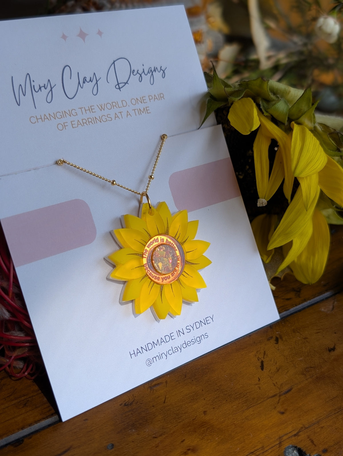 Sunflower Af-fleur-mation Necklace