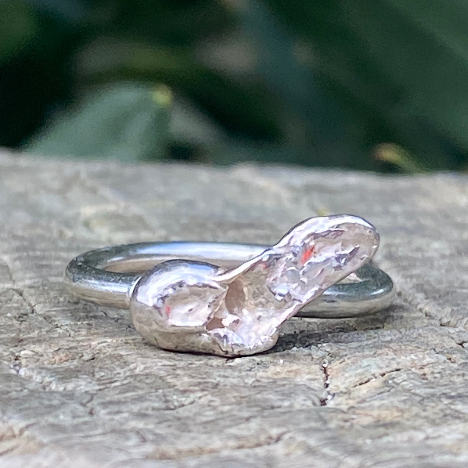 Drift Ring – Water Cast Sterling Silver – Size K