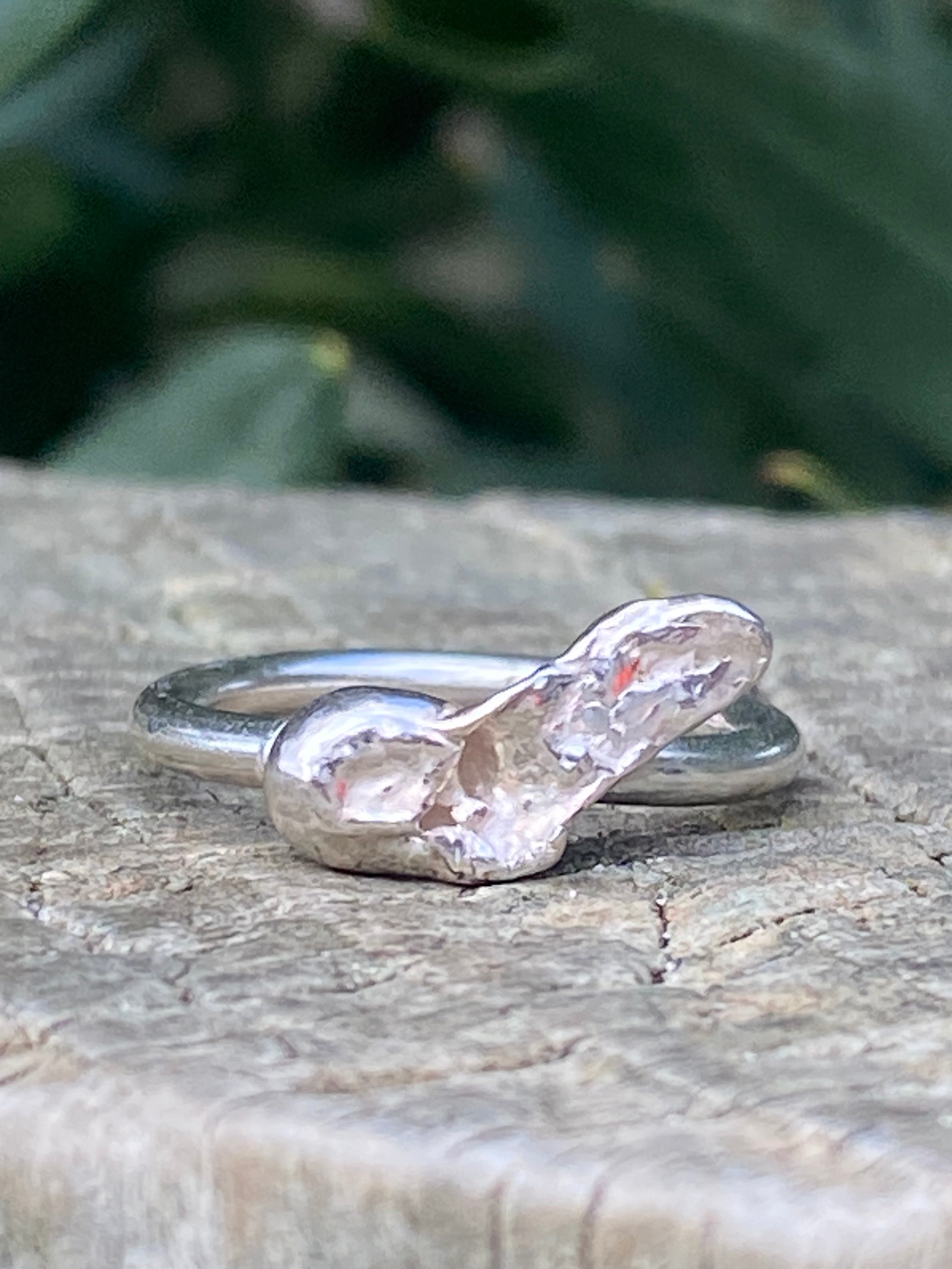 Drift Ring – Water Cast Sterling Silver – Size K