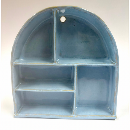 Ceramic Wall Shelf - Soft Blue