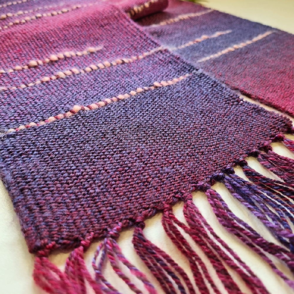 australian-artist-handmade-handwoven-pink-purple-scarf-5