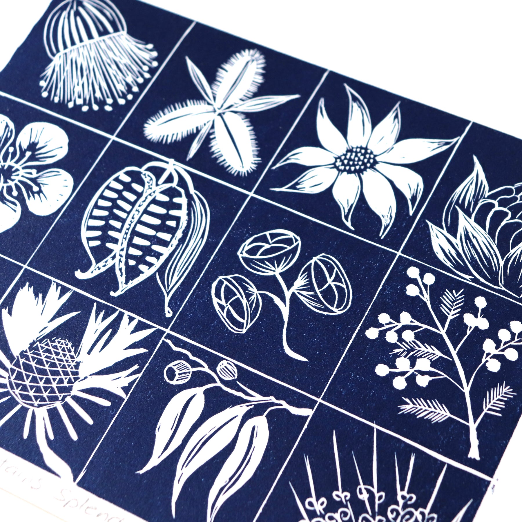 'Mountains Splendour' Original Linocut
