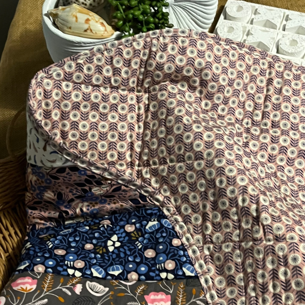 Round Reversible Baby Play Mat — Handmade | 100% Organic Cotton | 100% Cotton Wadding | Neutral tones