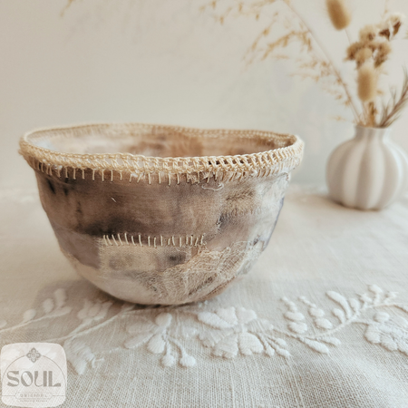 Textile Art Bowl – Natural & Earthy (6)