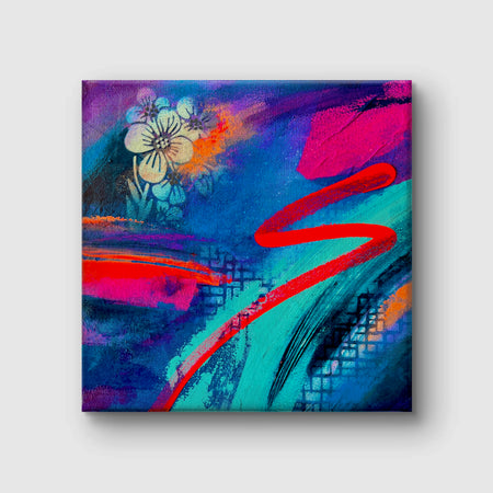 Garden at dusk, original abstract artwork