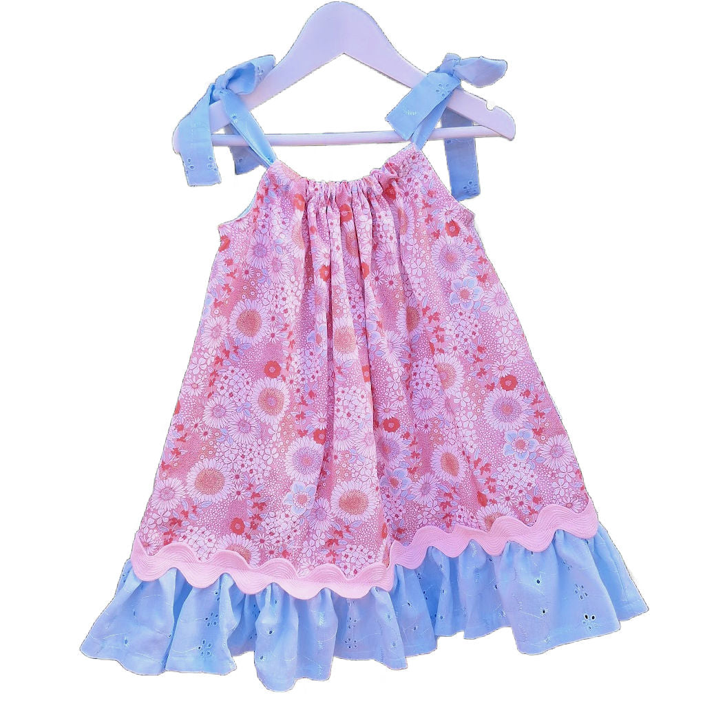 Girls Tie Shoulder Dress - Size 2-3 Years