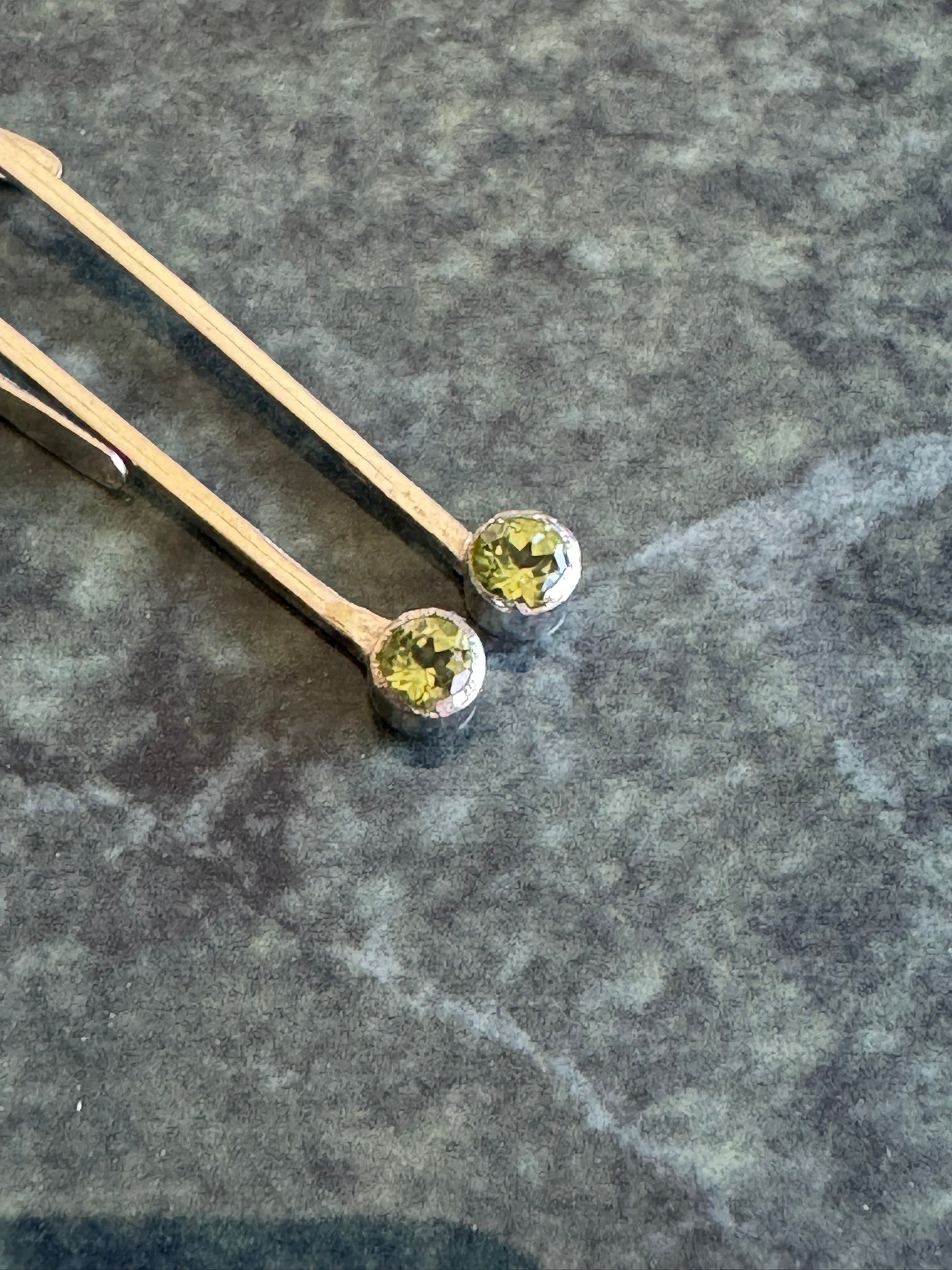 Sterling Silver Drop Earrings with Peridot