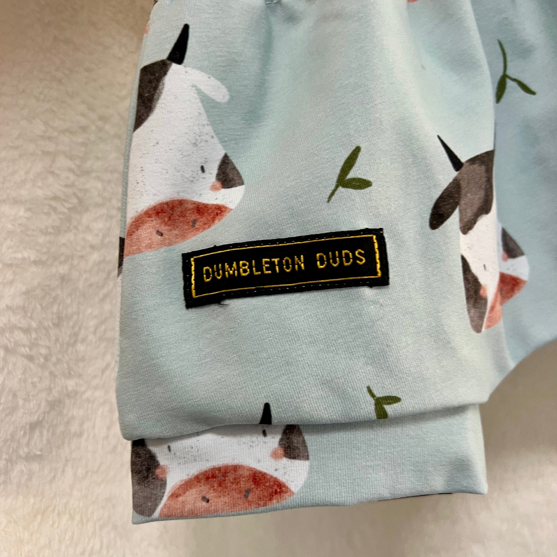 Cows! | Sizes 000, 00, 0, 1, 2 | Handmade Baby Pants by Dumbleton Duds | FREE Postage Orders $50+