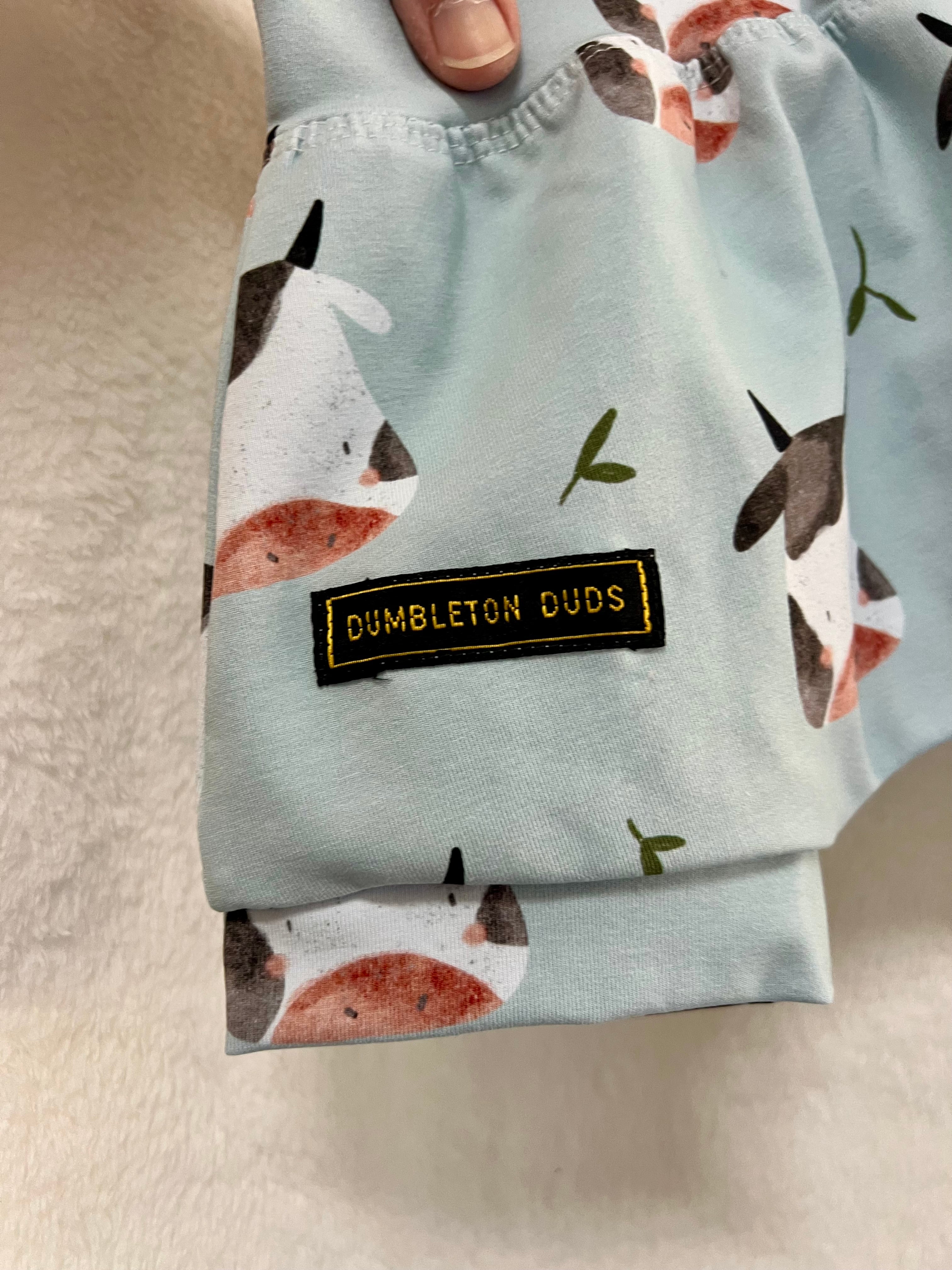 Cows! | Sizes 000, 00, 0, 1, 2 | Handmade Baby Pants by Dumbleton Duds | FREE Postage Orders $50+
