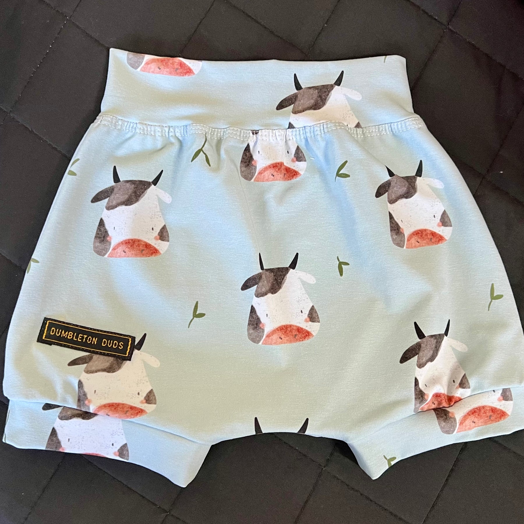 Cows! | Sizes 000, 00, 0, 1, 2 | Handmade Baby Pants by Dumbleton Duds | FREE Postage Orders $50+