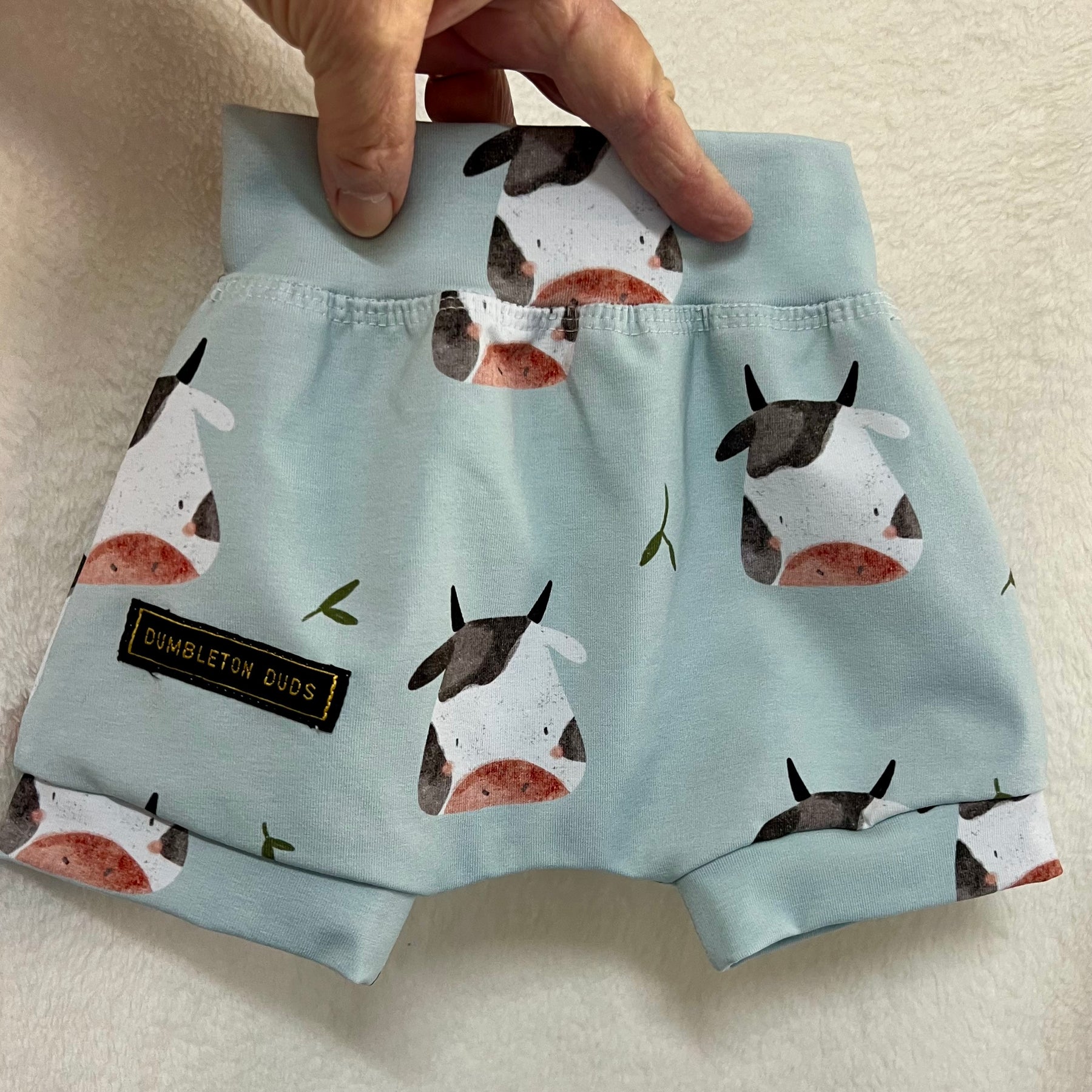 Cows! | Sizes 000, 00, 0, 1, 2 | Handmade Baby Pants by Dumbleton Duds | FREE Postage Orders $50+