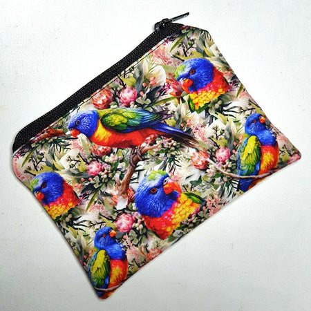 Small Pouch in Stunning Lorikeet Fabric