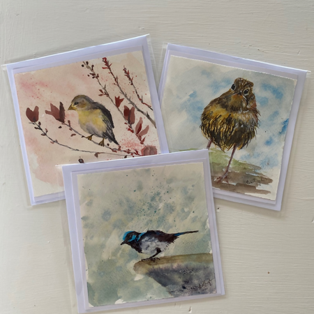 Handmade Original Watercolour Cards(set of 3)