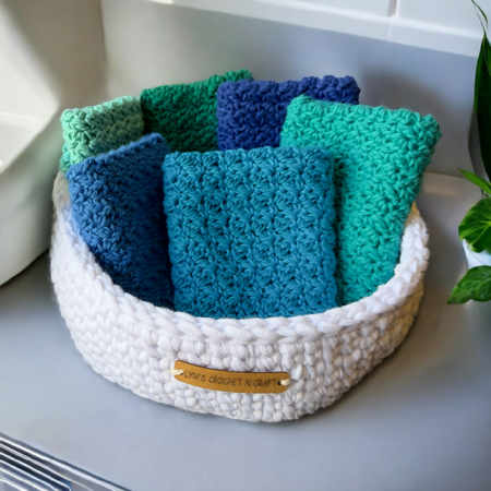 Handmade | Home Decor |White Crochet Basket | BUNDLE & SAVE