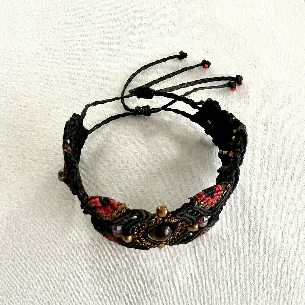 Black Micro Macrame Bracelet