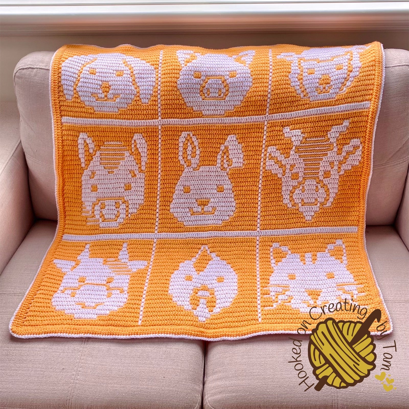Handmade | Crochet | Heirloom | Blanket | Acrylic | Farmyard Friends