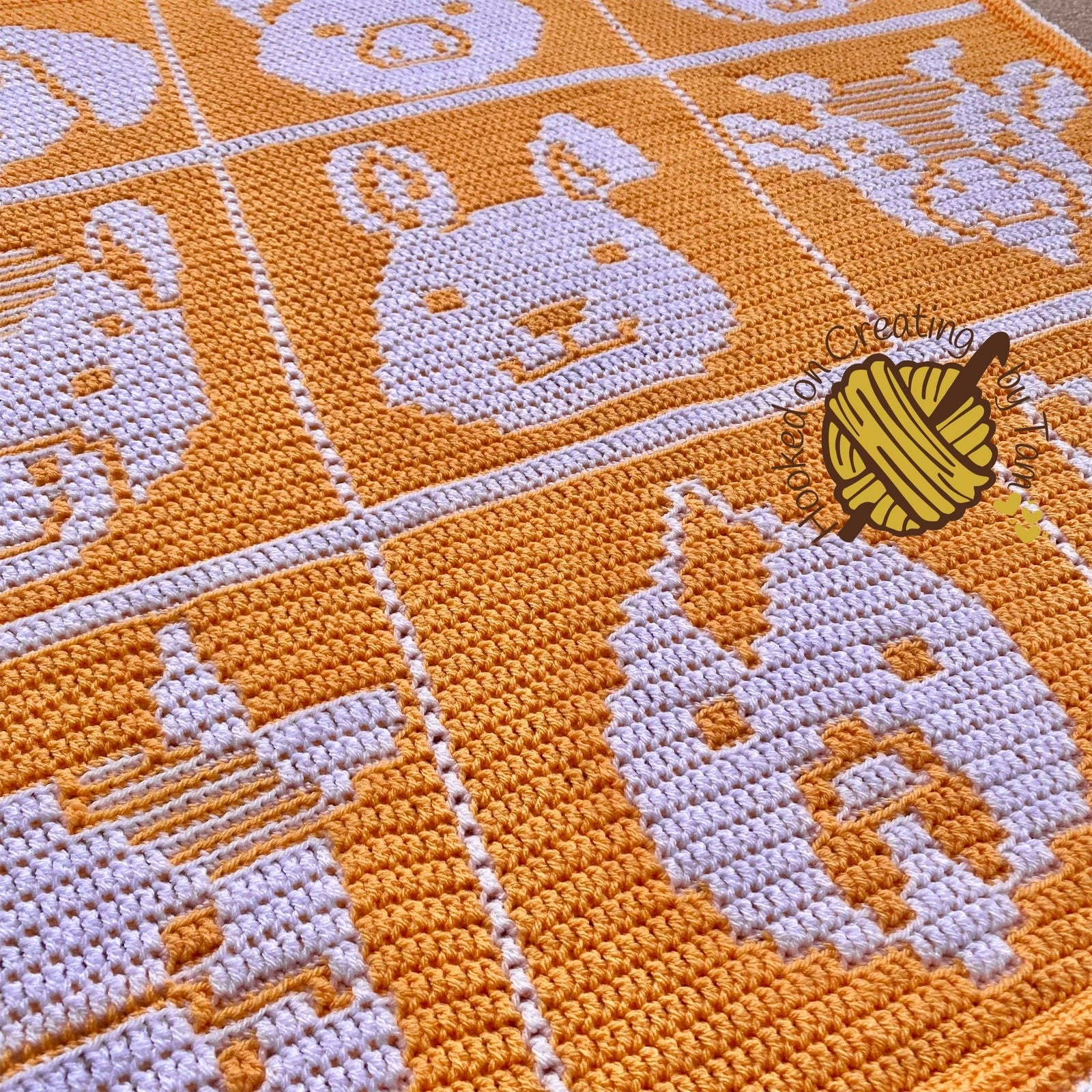 Handmade | Crochet | Heirloom | Blanket | Acrylic | Farmyard Friends
