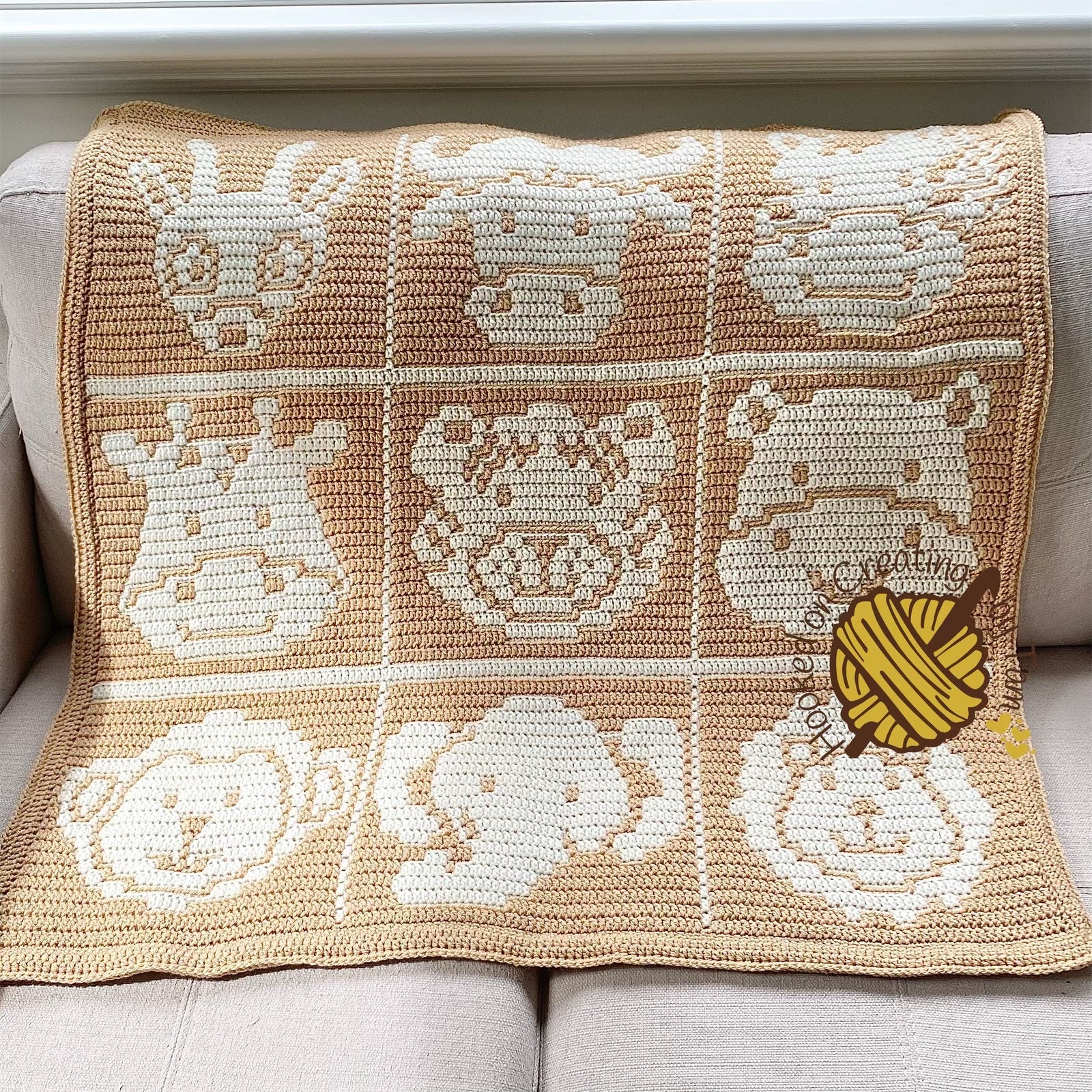 Handmade | Crochet | Heirloom | Blanket | Acrylic | Safari Friends
