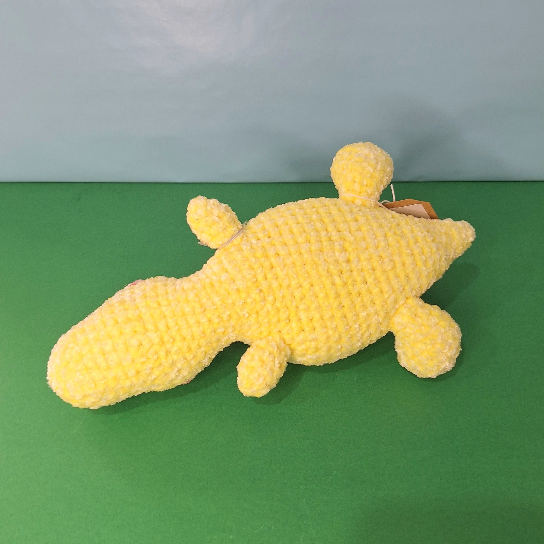 Yellow Sleepy Velvet Dinosaur- Plush Cuddle Toy