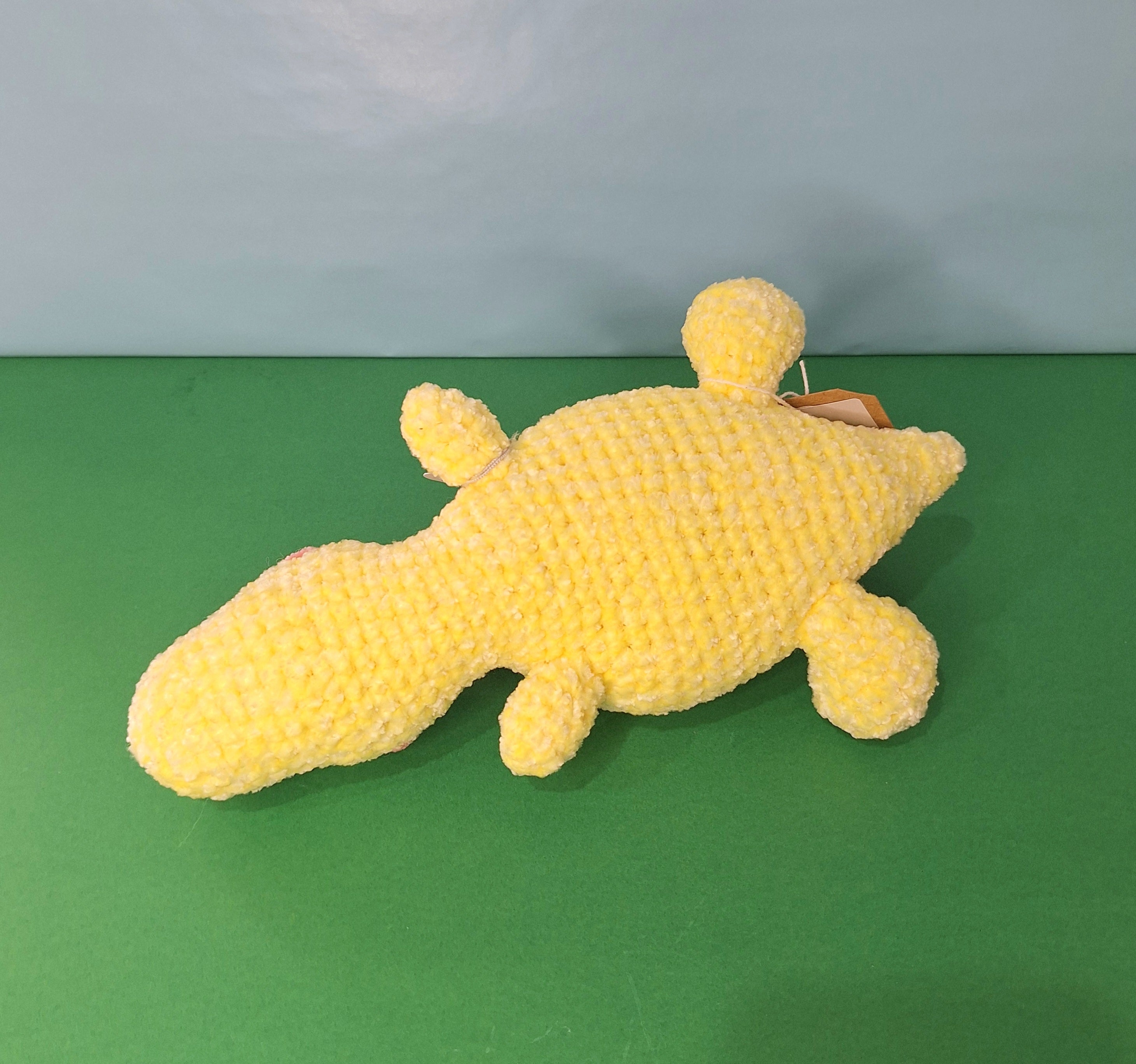 Yellow Sleepy Velvet Dinosaur- Plush Cuddle Toy