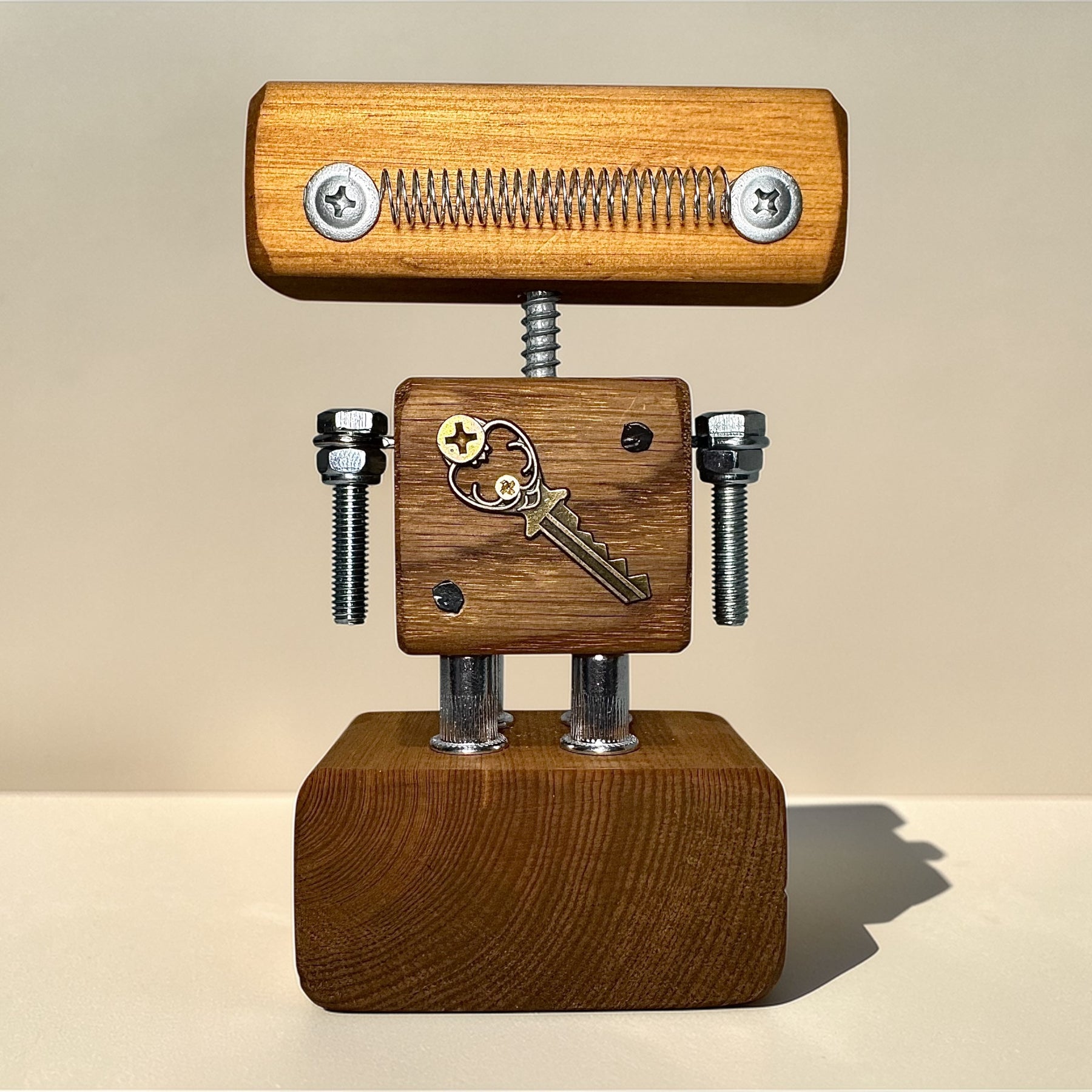 Rupertus - Wooden Steampunk Robot Trophy (Customisable)