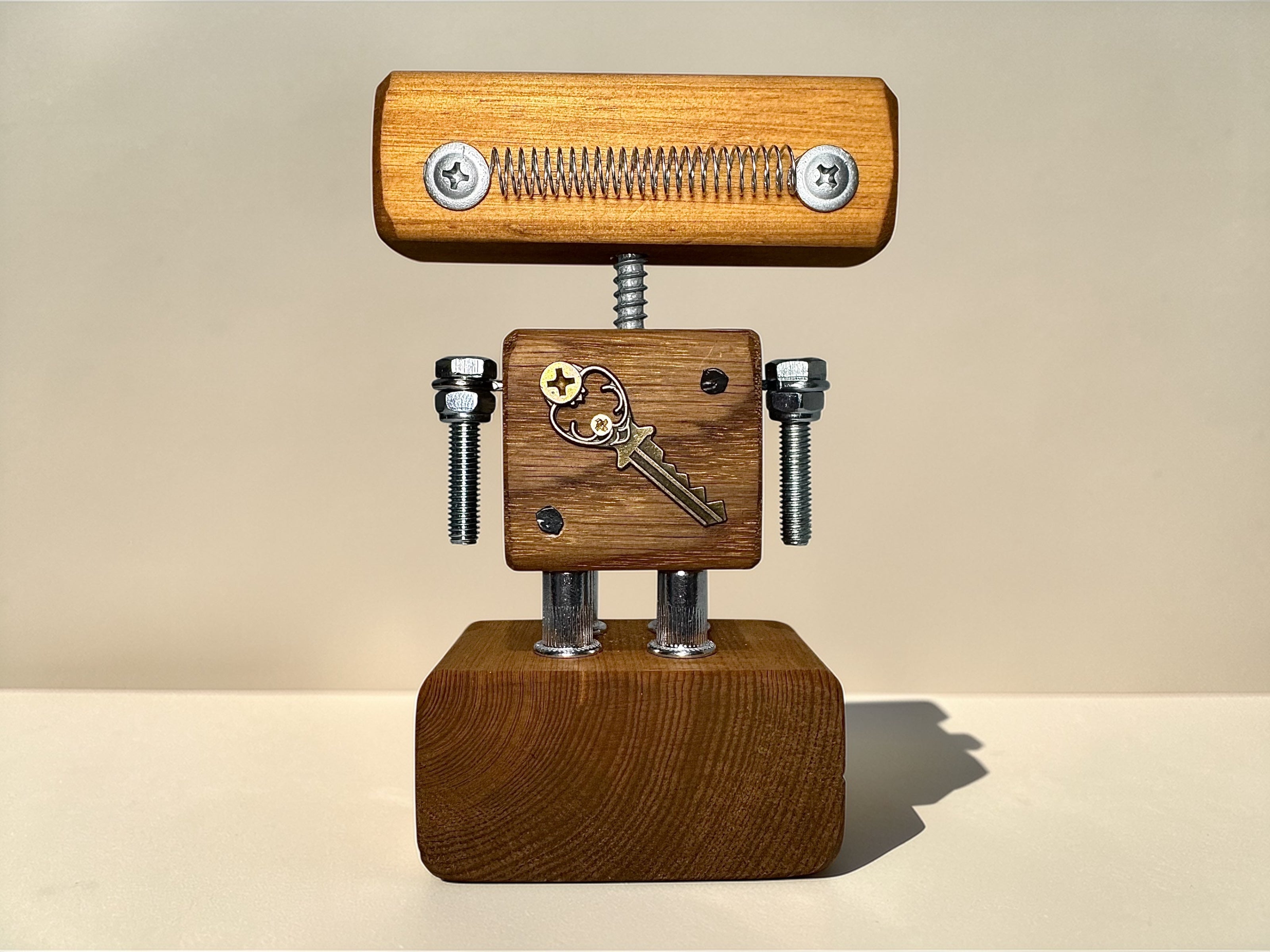 Rupertus - Wooden Steampunk Robot Trophy (Customisable)
