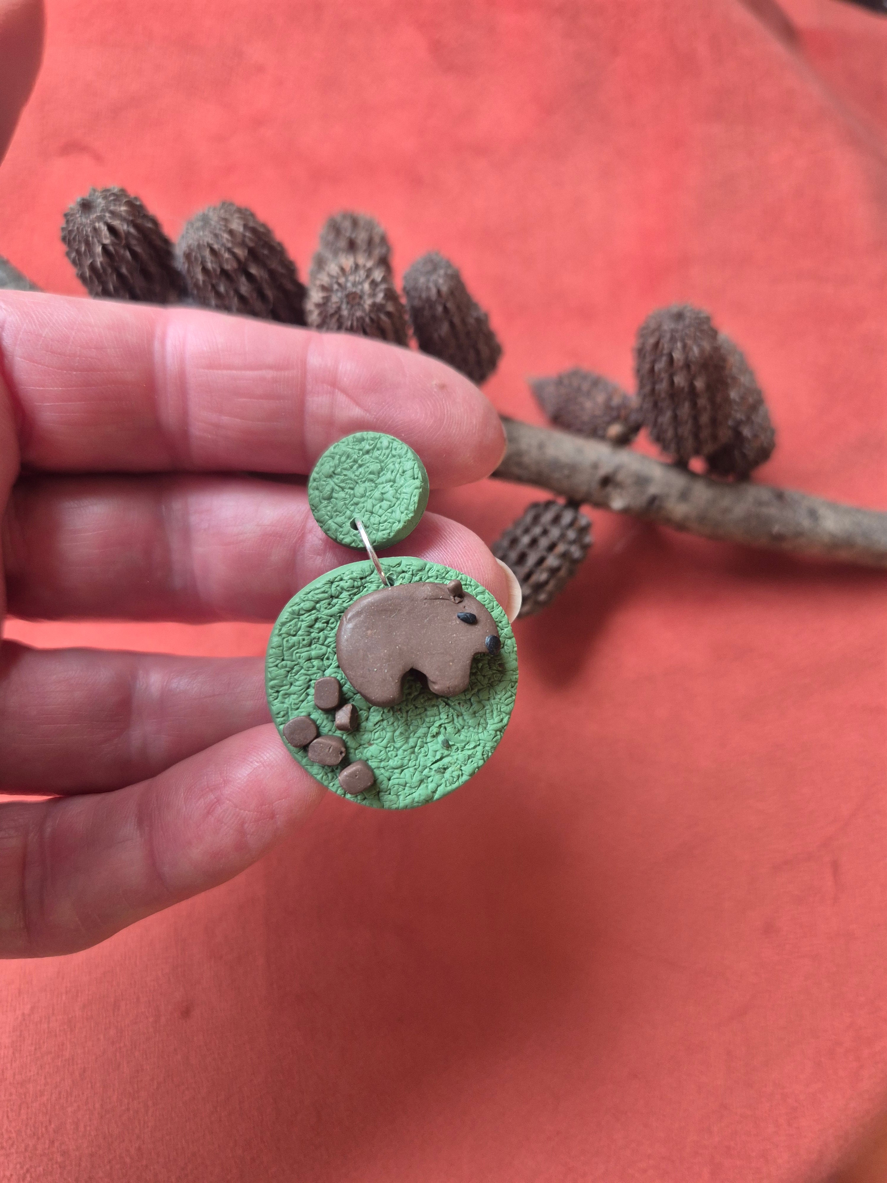 Wombat Earrings