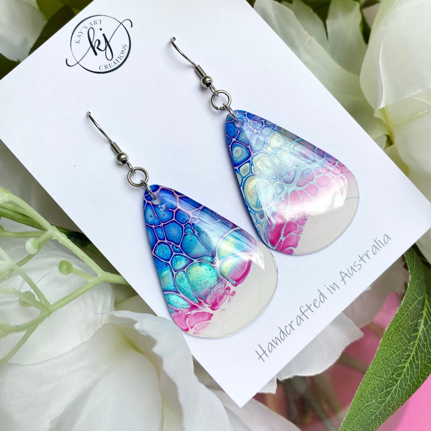 Abstract Unique Painted Earrings