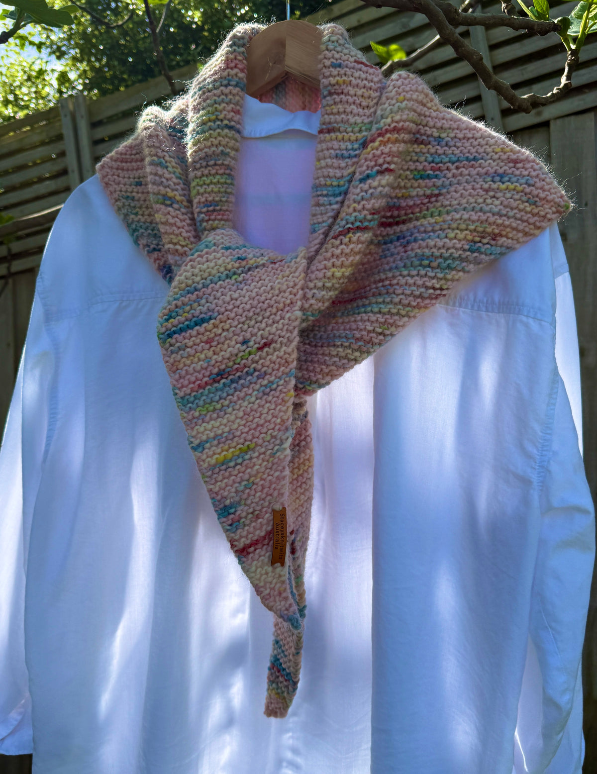 Merino Rainbow Scarf, Peruvian Wool Scarf