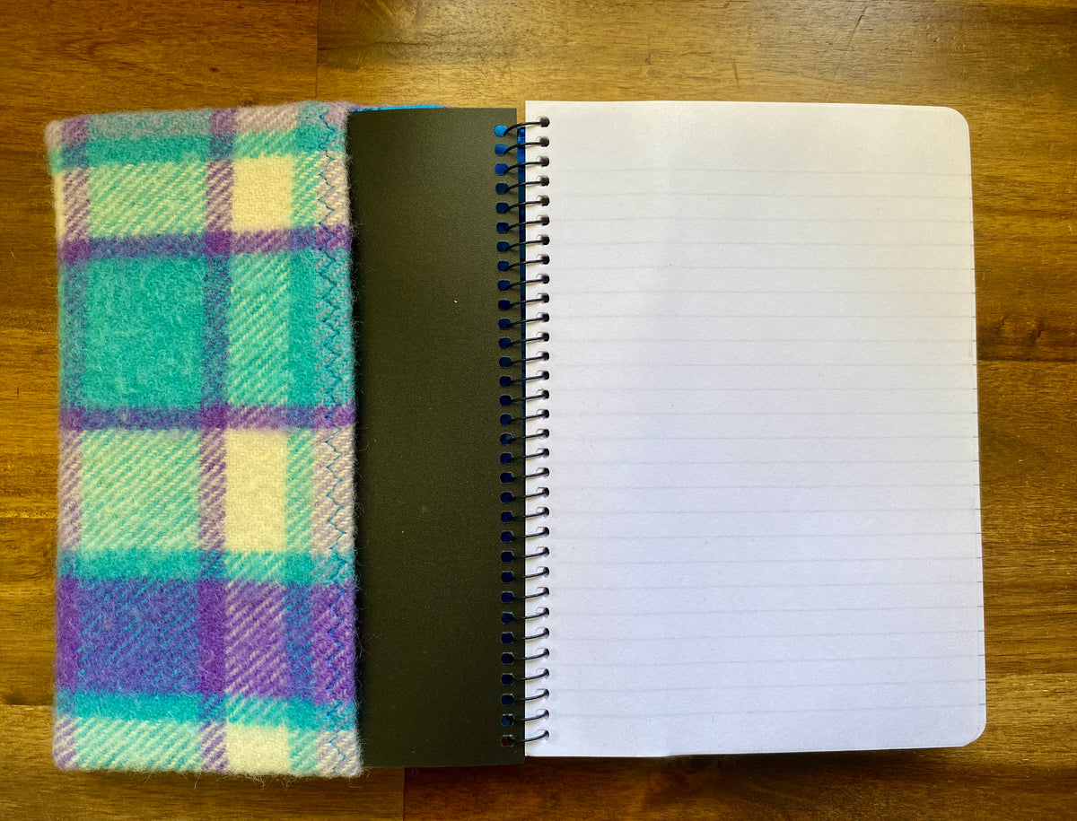 A5 Upcycled Notebook Vintage Caravan - Blue